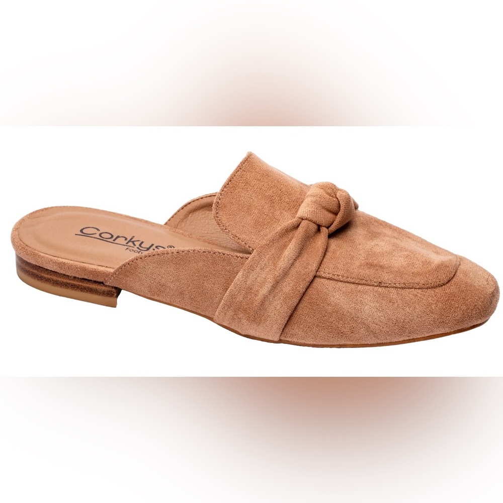 Corkys Tan Suede Mules
